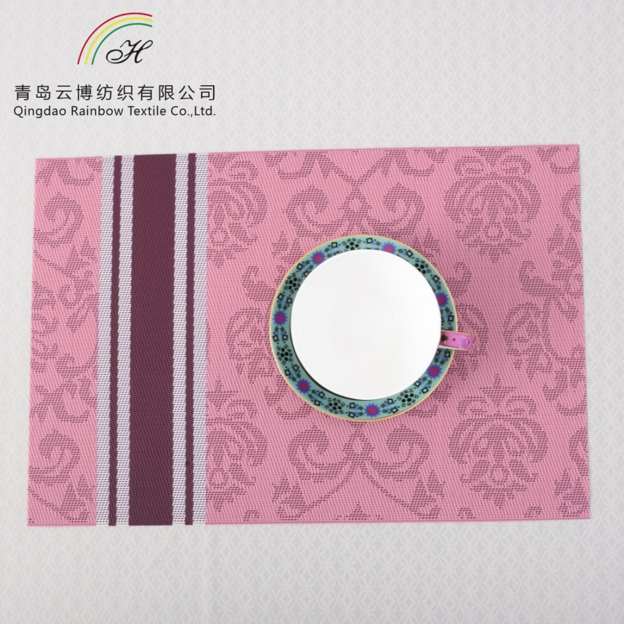 Cheap Wholesale Wipeable Washable Rectangle Dining Custom Design Kitchen Personalized PVC Placemat