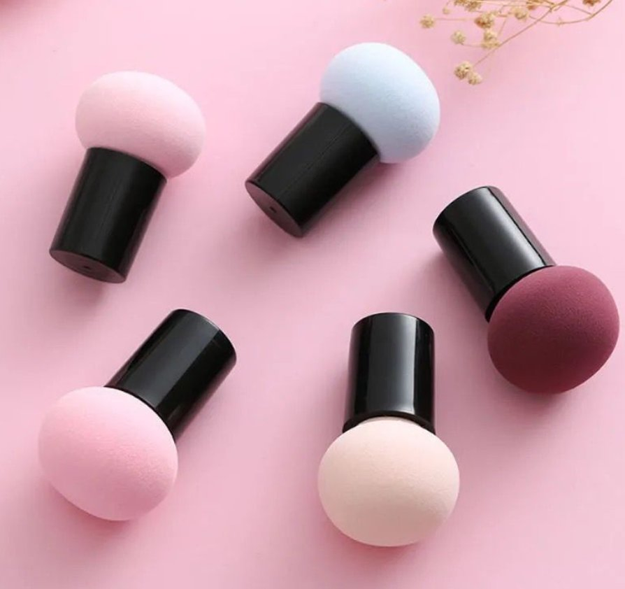 Custom Logo Drop Mushroom Smooth Makeup Powder Puff Clean Blender
