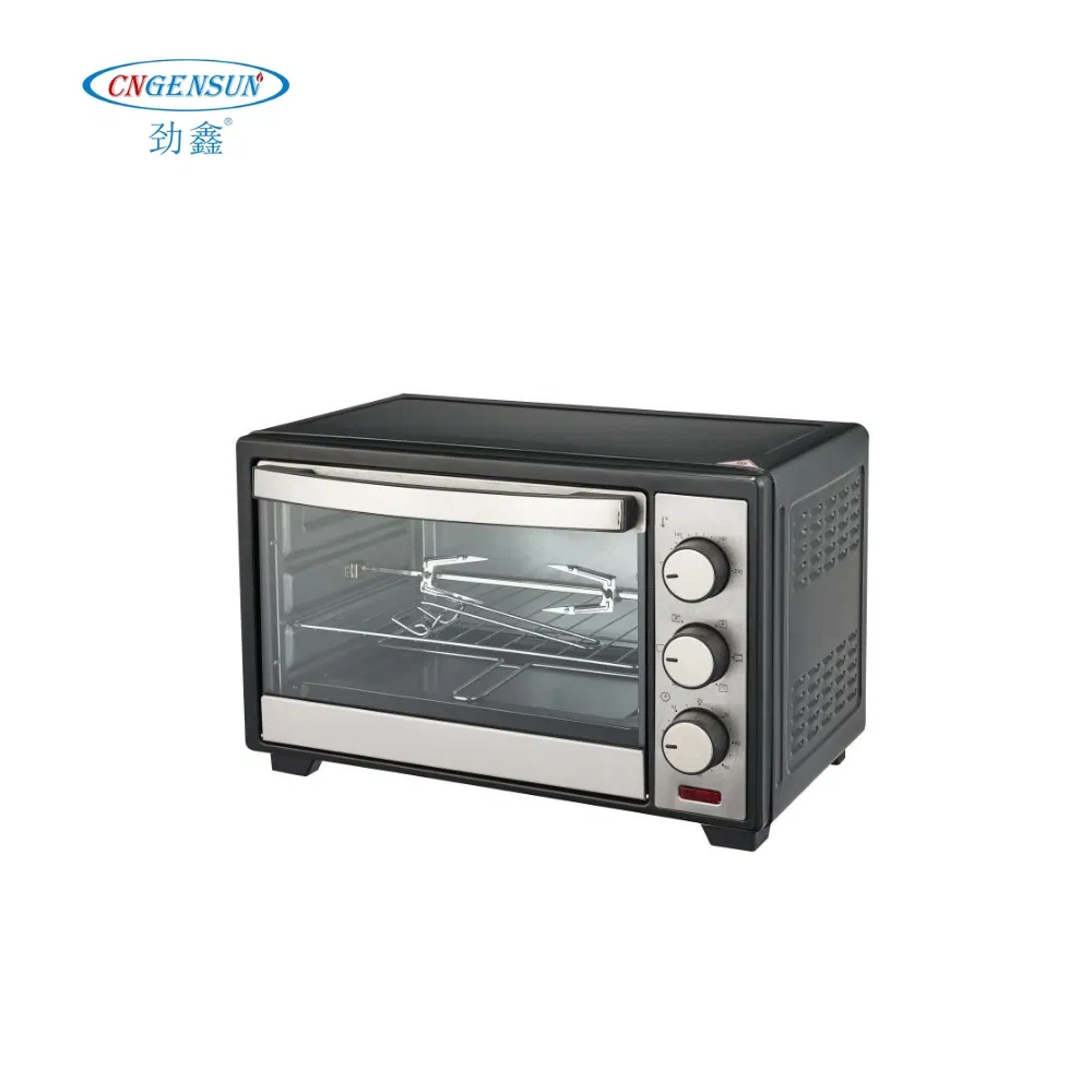 30L Black Electric Oven with Smart Temperature Control Features