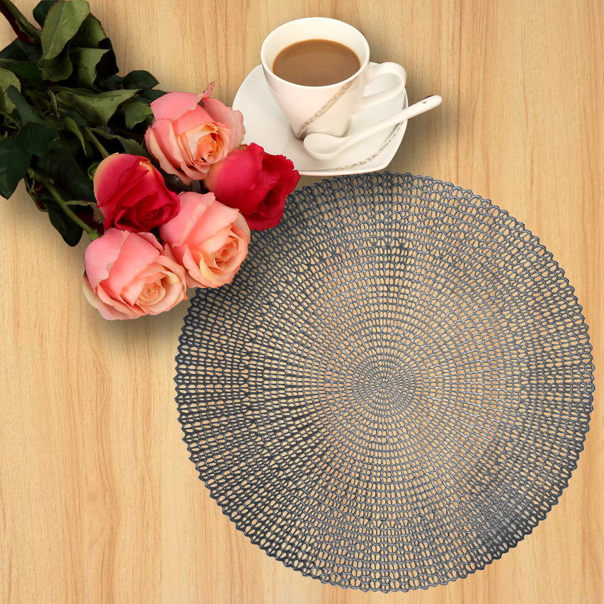 Round Table Mat Insulation Mat Household Table Mat Woven Placemats Kitchen Dining Table for Wedding Holiday Party