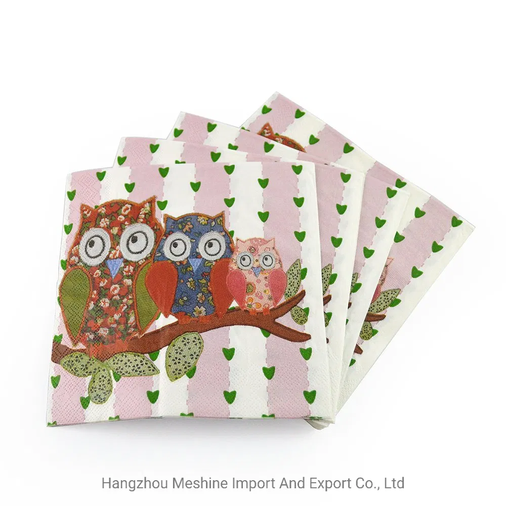 Custom Logo Print Serviettes 100% Virgin Wood Pulp Personalized Beverage Cocktail Napkins Party Favors Custom Wedding Paper Napkin