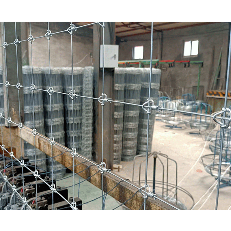 Custom High Strength Galvanized Steel Wire Horse Cattle Deer Durable Farm Guard Fixed Knot Field Fence Woven Wire Livestock Sheep Mesh Net Grassland Ranch Fence