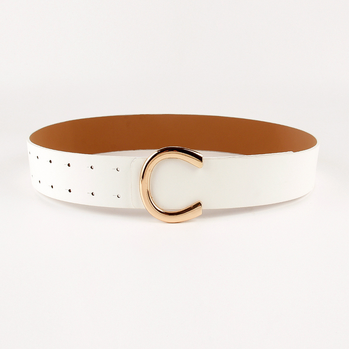 Пряжка для женского ремня широкая, с металлическими буквами