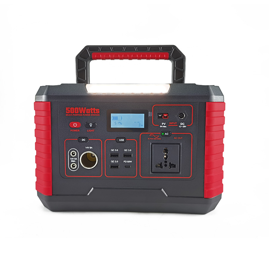 Manufacturer 500W Portable Power Station Universal Socket Wireless Charging Lithium Battery Large Capacity Generator for Camping Emergency Travel