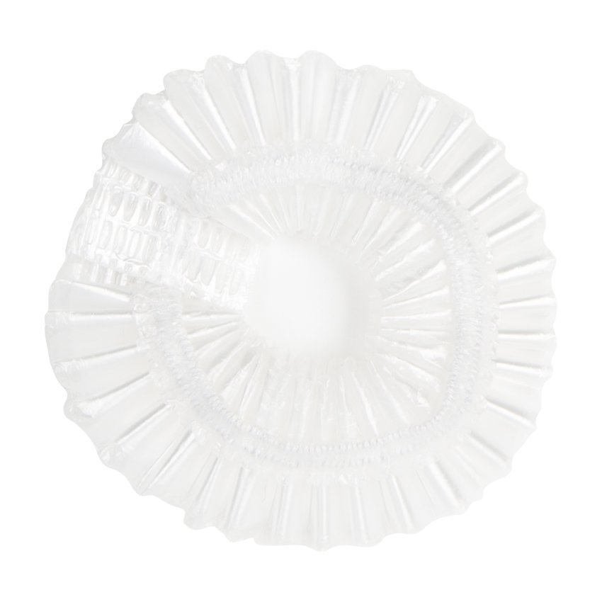 White Mini Strip Custom Shower Caps Hotel Bathroom Shower Cap