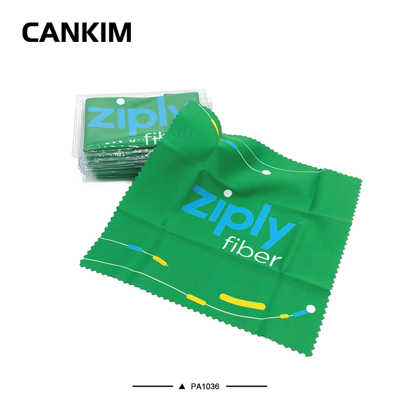 Custom Sunglasses Cleaning Cloth Jewelry Cleaning Microfiber Cloth for Glass with Transparent Snap Pocket Package