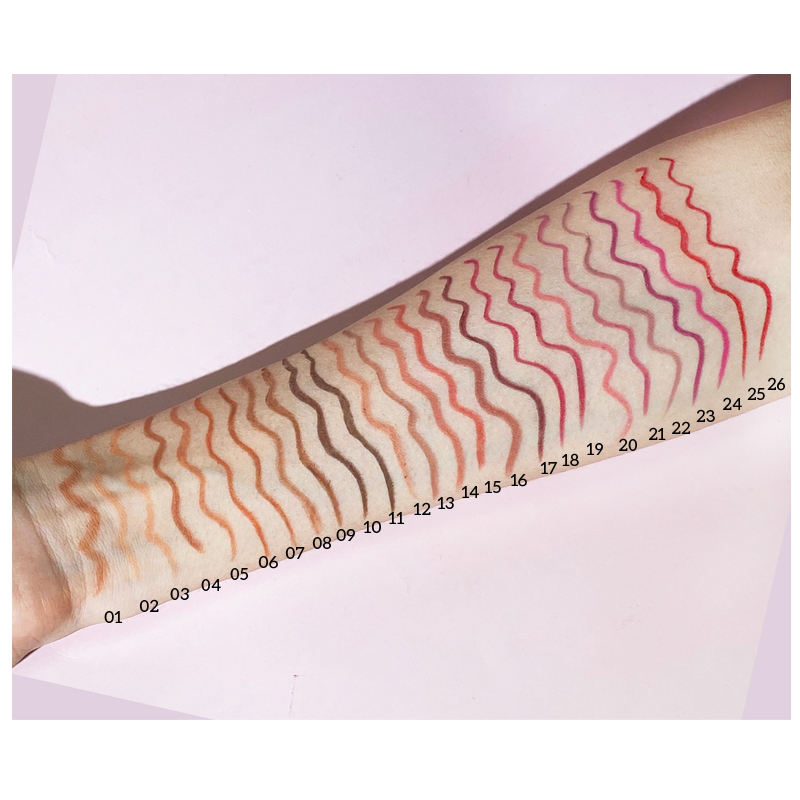 High Quality Lip Makeup 26 Color Vegan Private Label Long Lasting Custom Logo White Pencil Lipliner