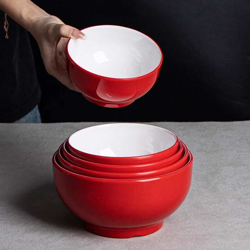 Customized Logo Melamine Dinnerware Japanese Restaurant Big Capacity Ramen Noodle Soup Bowl