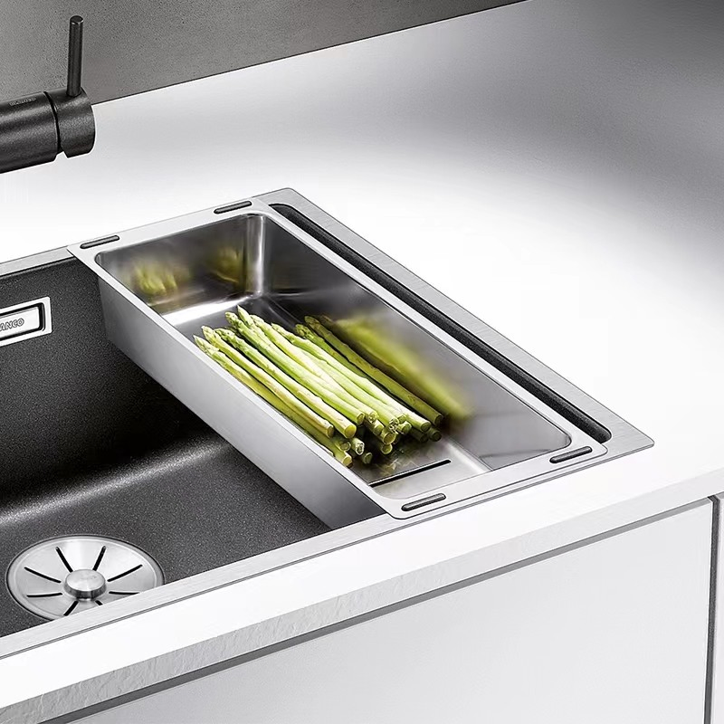 Stainless Steel Colander for Kitchen Sink Over The Sink Strainer Basket