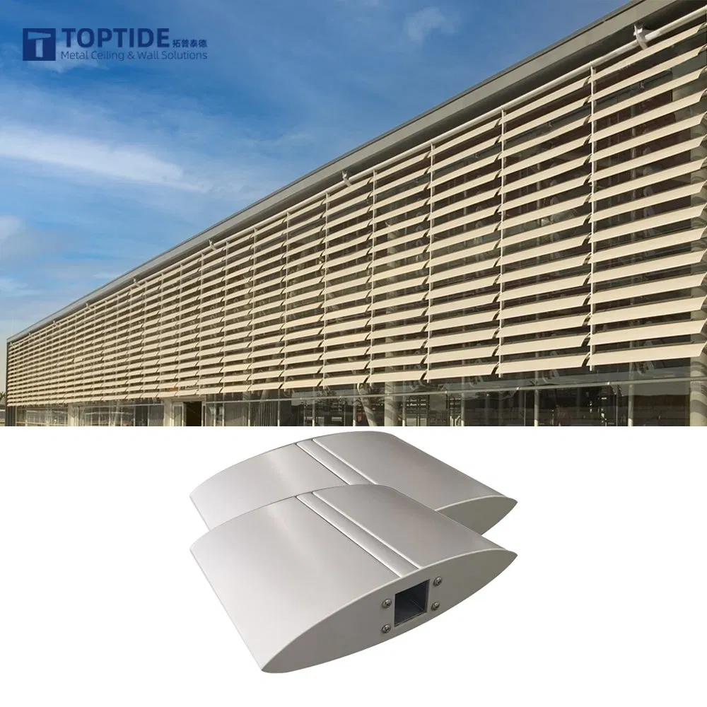 Multipurpose Metal Facade Decorative Sun Shade Panel Aluminum Louver Custom