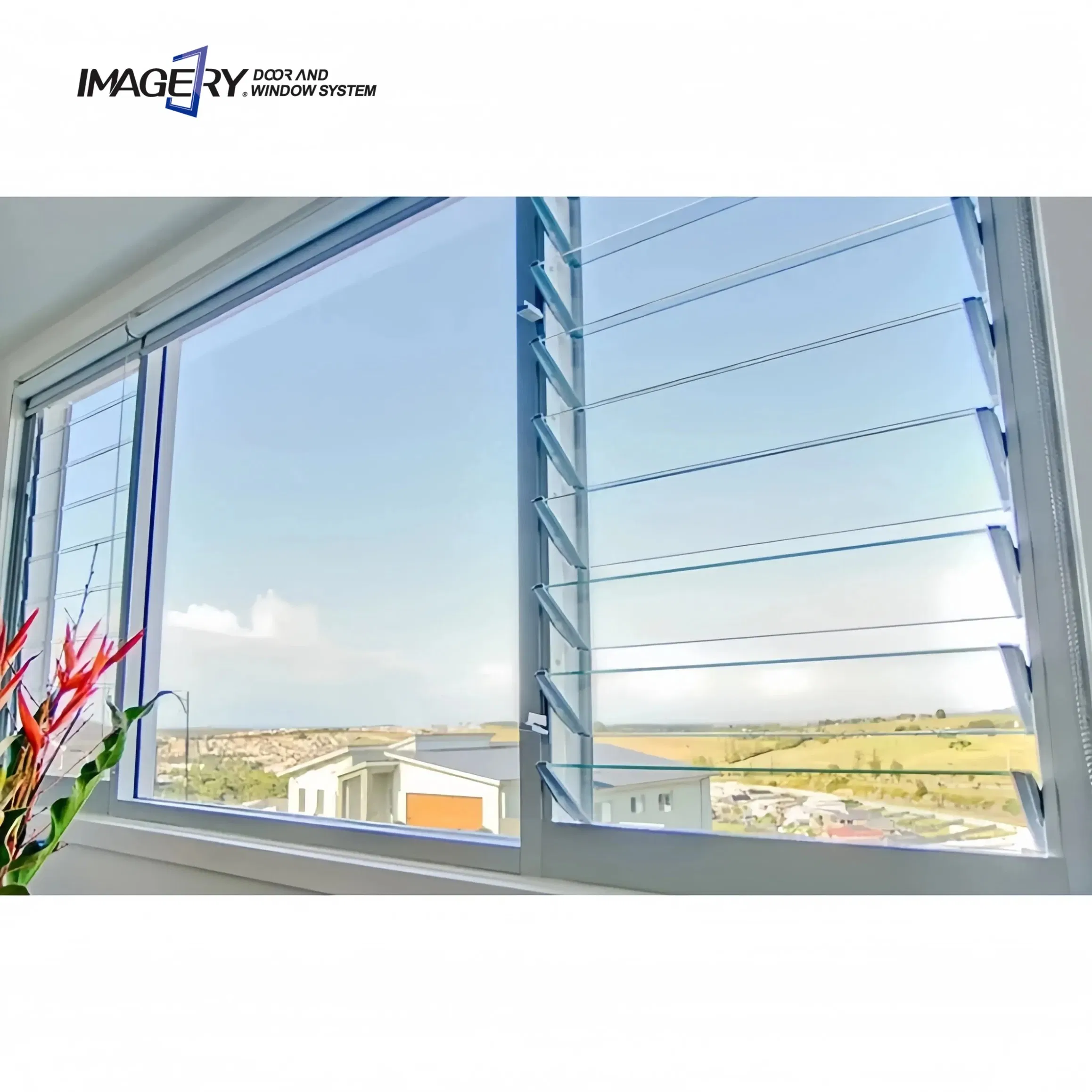 Customized Size Temperred Window Jalousie Price Morden Aluminum Louver Glass Shutter