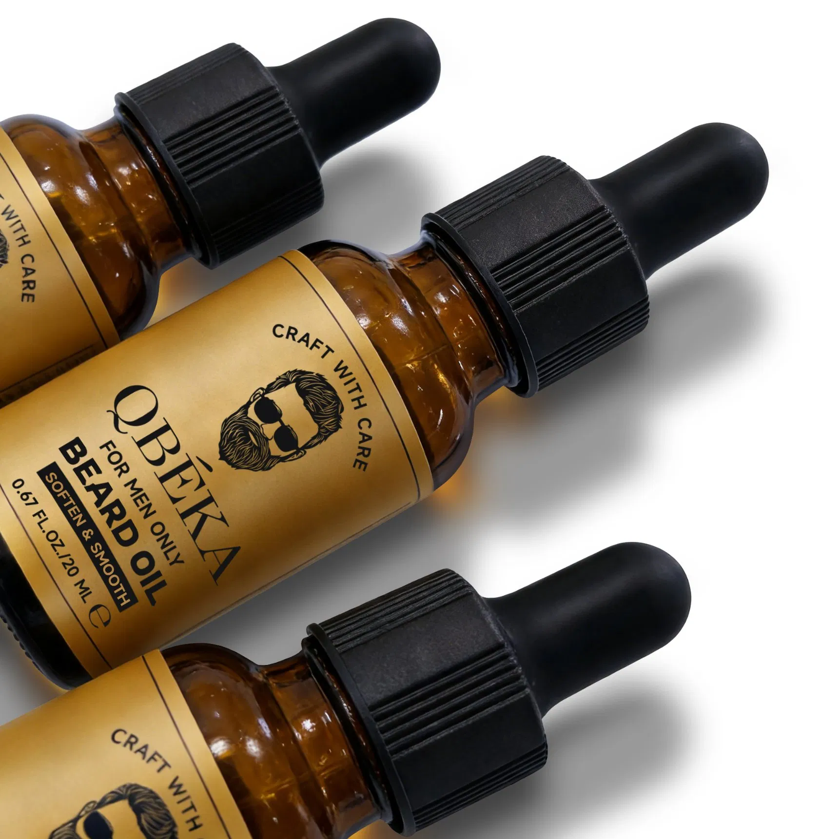 Qbeka Beard Oil for Men Natural Moisturizing Conditioner for Dry Skin, Itchy Beard, Softener and Scruff Beards Growth Treatment