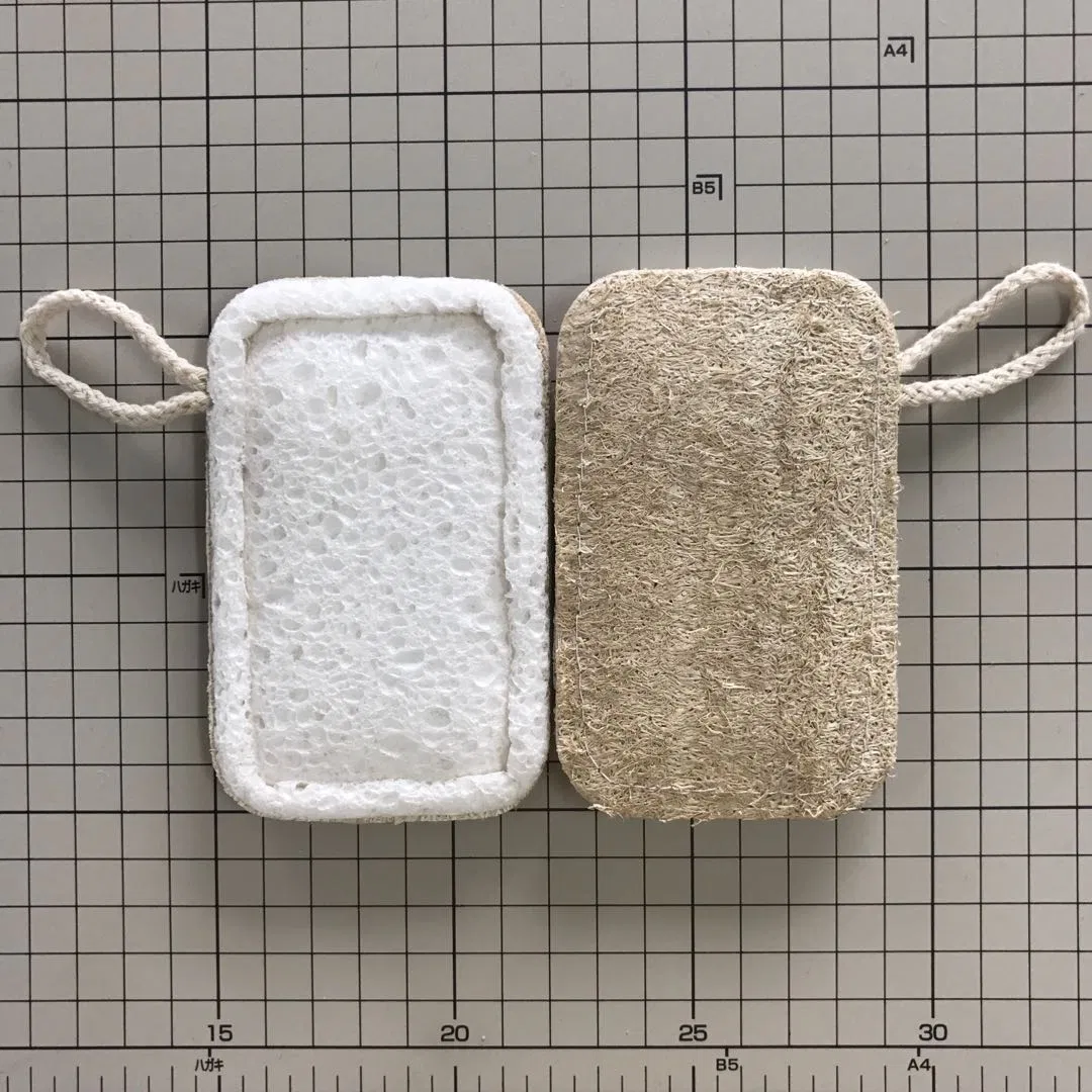 100% Biodegradable 7*11cm Natural Loofah Dish Clean Sponge for Kitchen