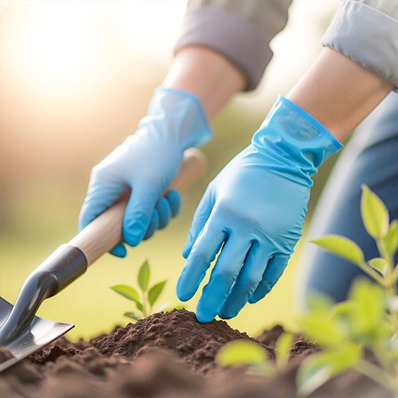 Disposable Blue Purple Pure Nitrile Tattoo OEM Logo Custom Food Service Nitrile Glove