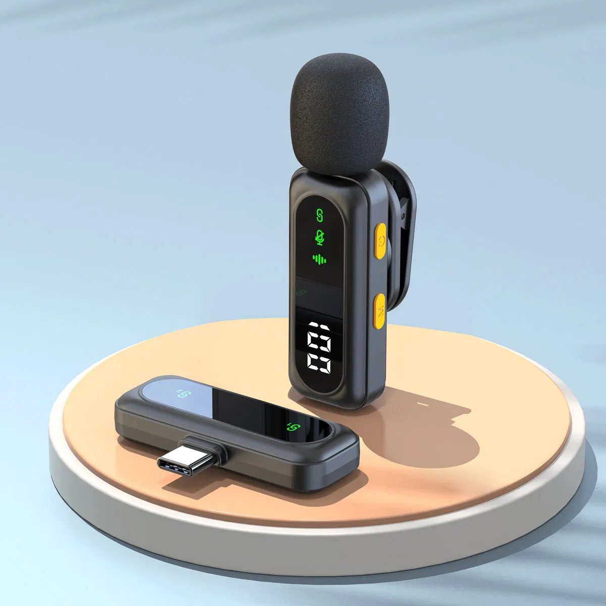 Магнитный беспроводной петличный микрофон Bluetooth