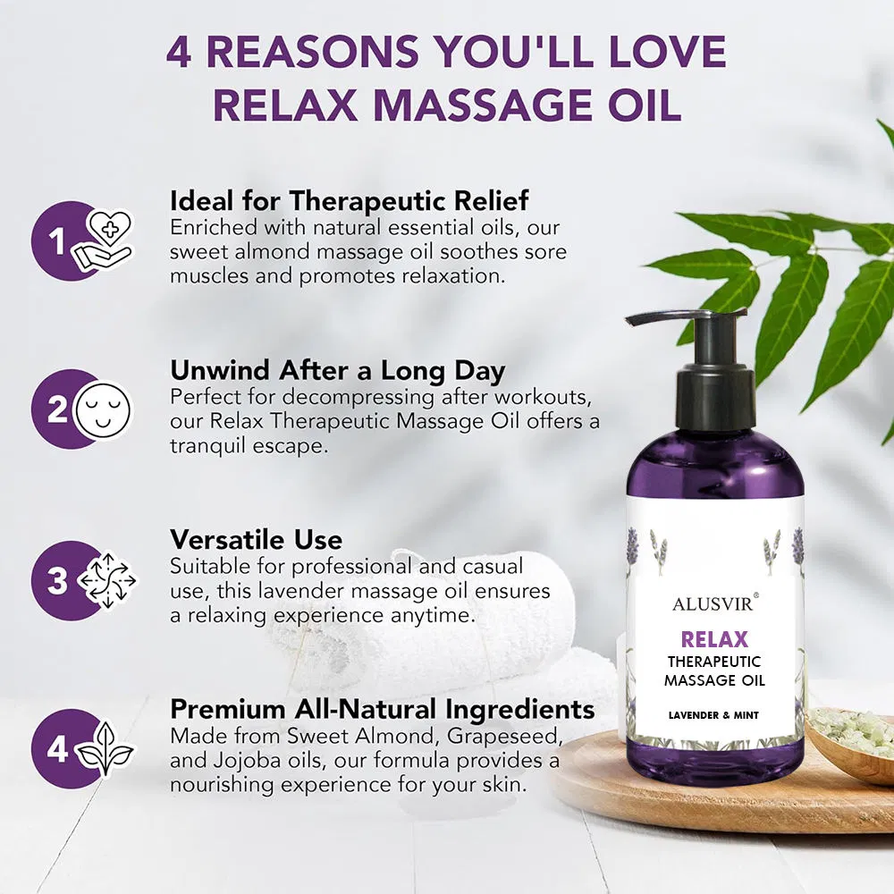 Organic Lavender Essential Oil Relax & Sleepy Time Aroma for Skin & Body Massage