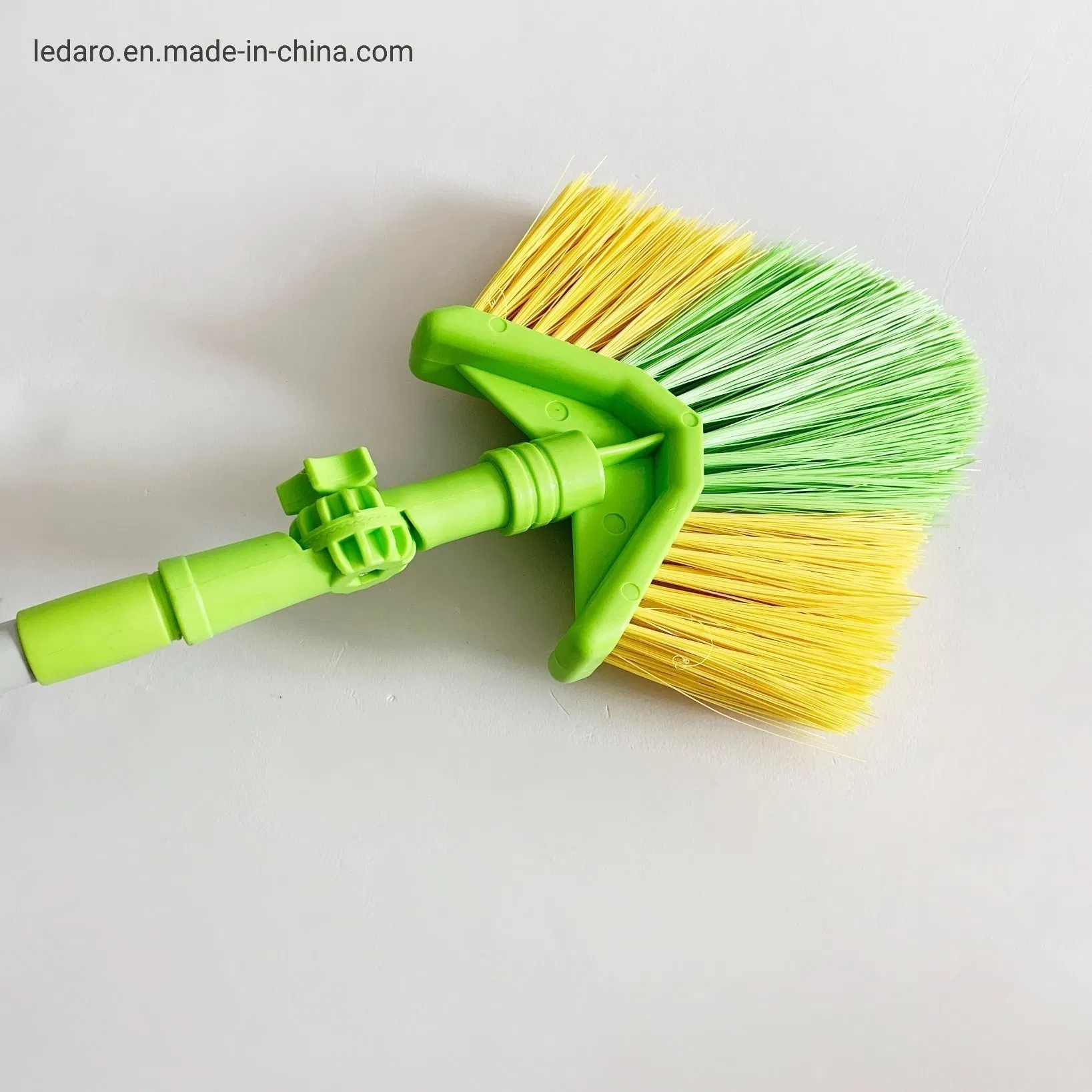 Durable Flexible Ceiling Fan Duster Telescoping Pole Hard Bristles Long Handle Angled Head Cobweb Duster
