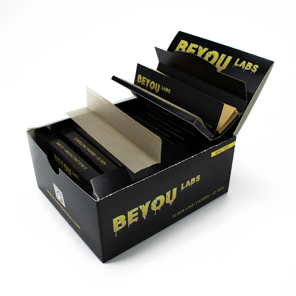 Low MOQ Custom Rolling Paper with Tips Customized Designs Available
