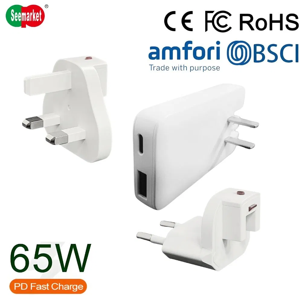GaN Зарядное устройство 65W для ноутбука и телефона