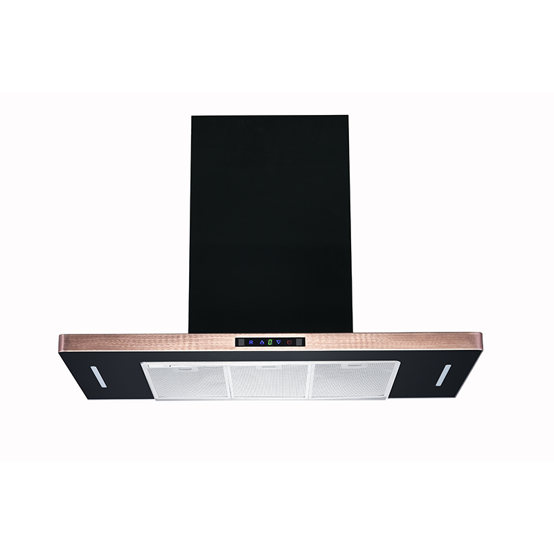 Protective T-Shape Range Hood Appliance with Digital Panel and Certification Stops Oil Residue Adhesion to Walls