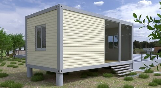 Luxury Flat Pack Container Office Building with Floor-to-Ceiling Window