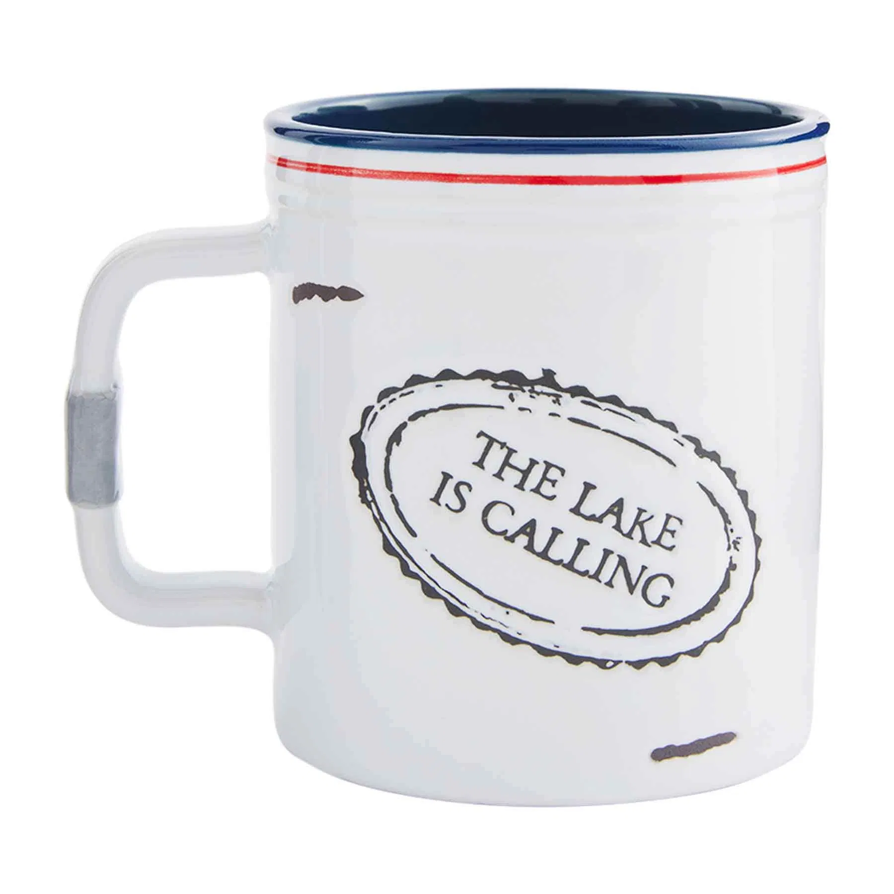 Classic Antique Enamel Mug with Beautiful Printed Design