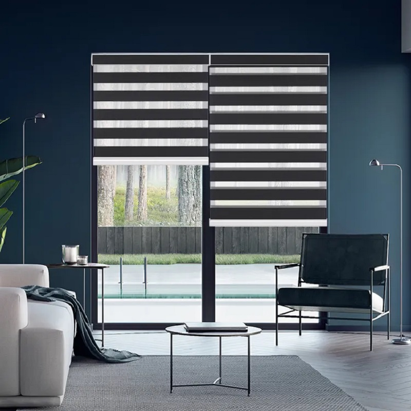 Custom Skylight Smart Automation Blind Motorized Curtains Cordless Blind WiFi Zebra Shades