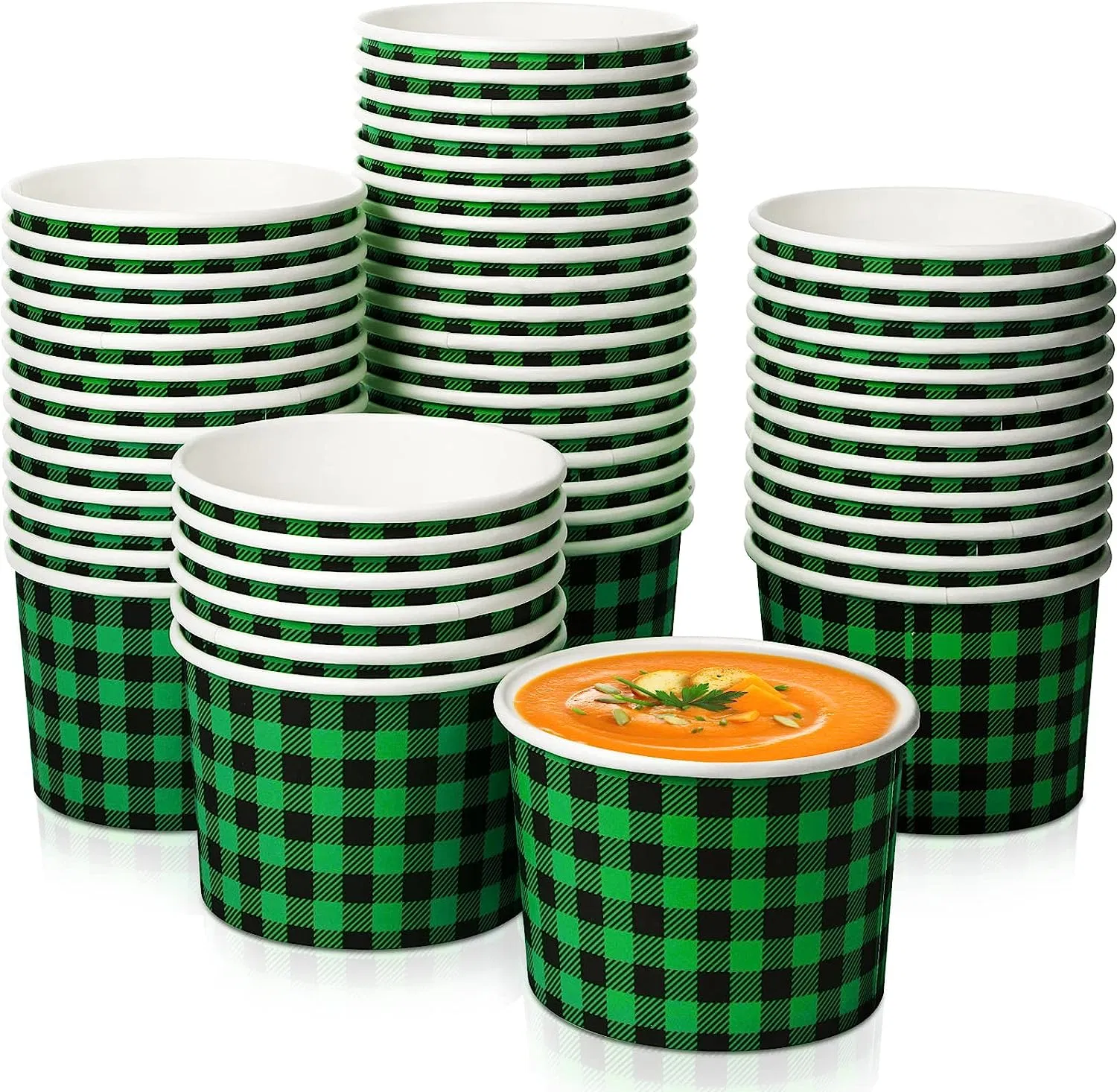 Custom Print 8oz 12oz 16 Oz Take Away White Paper Soup Bowl