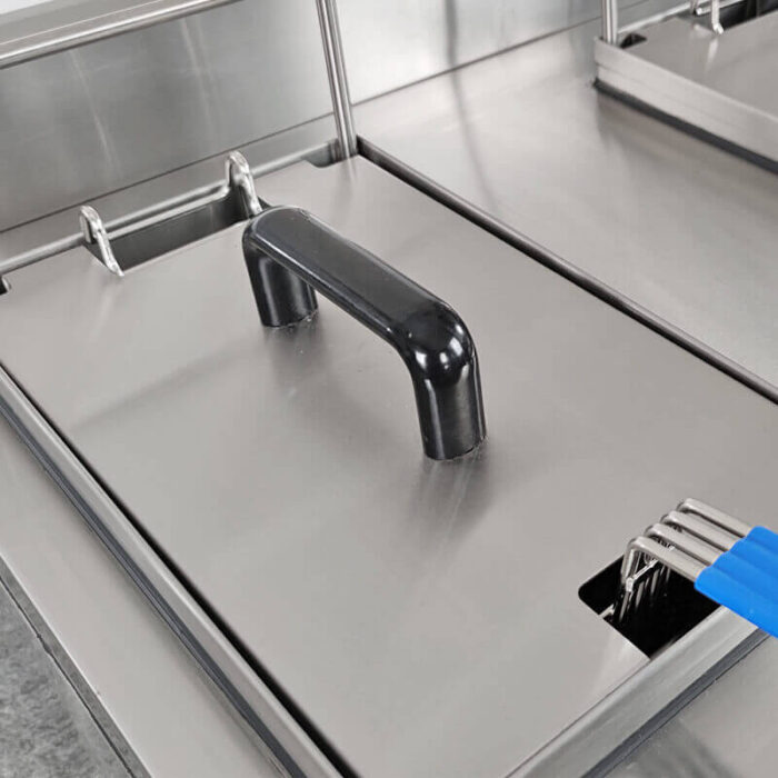 Stainless Steel Commercial Deep Fat Fryer Double Tanks Induction Fryer