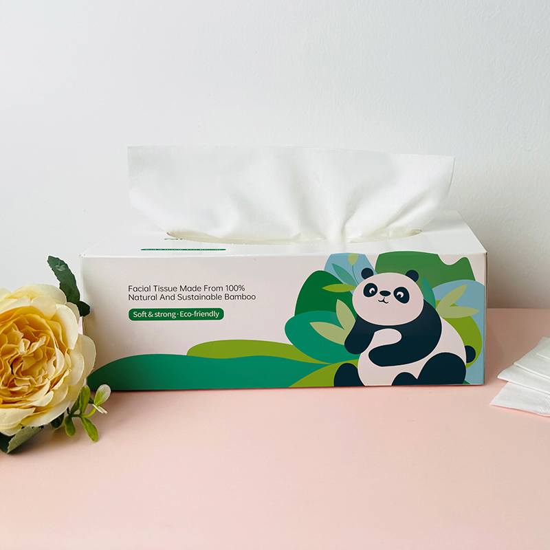 Wet Strength Technology Portable Tissues The Bamboo Fiber Facial Tissue Paper Napkin Box