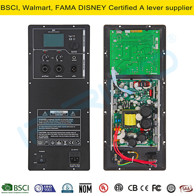 700W RMS Full-Range DSP Class D Professional Amplifier with Four Preset Modes for Exceptional Clarity and Punch Speaker