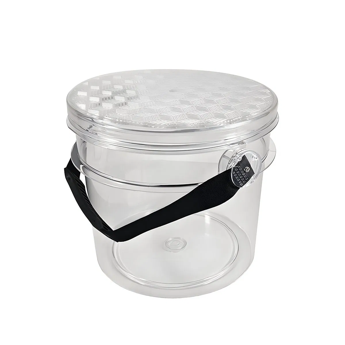 Fantasticlean 15L Pet Clear Plastic Transparent Car Washing Bucket with Lid for Car Detailing Cleaning Tools
