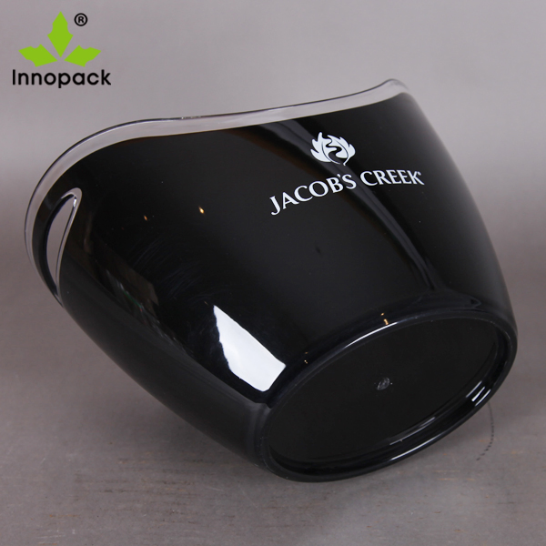 Customized Logo 3.5L Beer Wine Cooler Plasticdouble Wall Ice Bucket for Bar