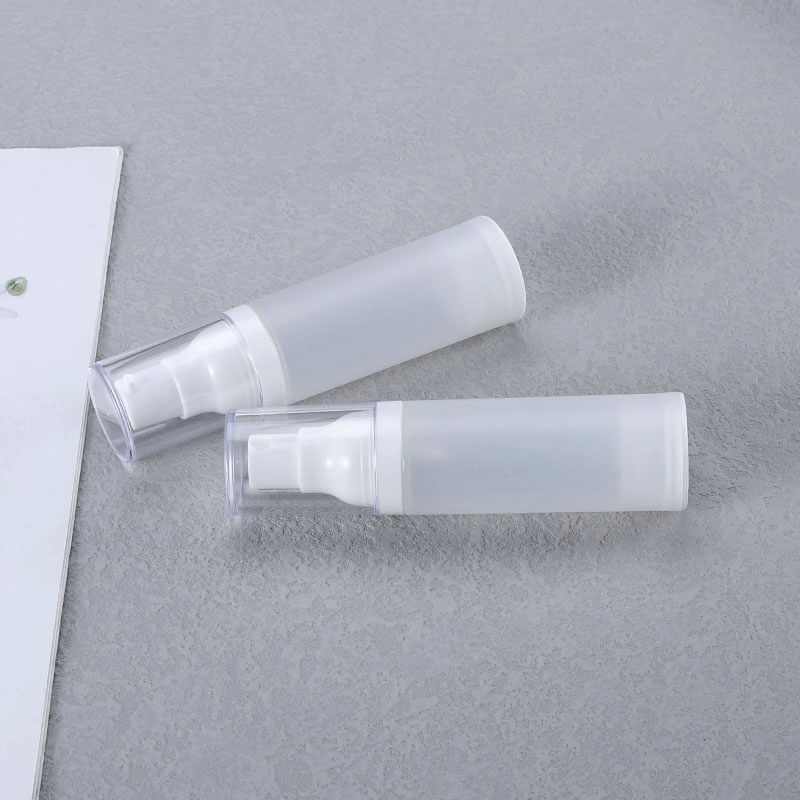 Matt Half Transparent Airless Bottle Spray Cream15ml 30ml 50ml Airless Bottle of Popular Shape