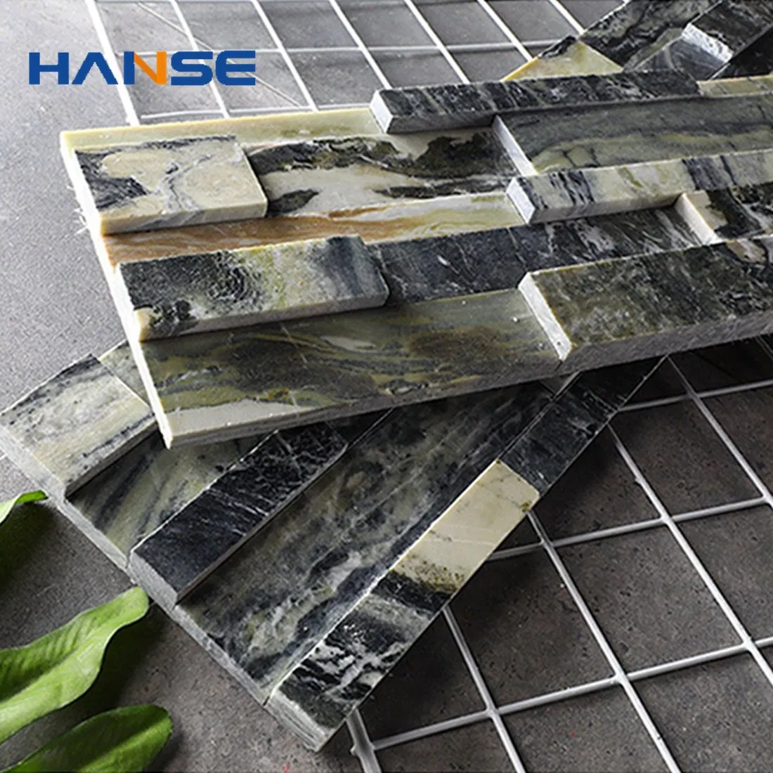 Light Grey Natural Splits Outdoor Park Feature Wall Cladding Panels Slate Stone Design