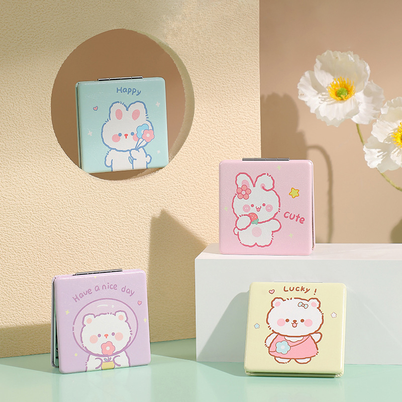 Stylish Portable High-Definition Makeup Mirror with Dual Sides