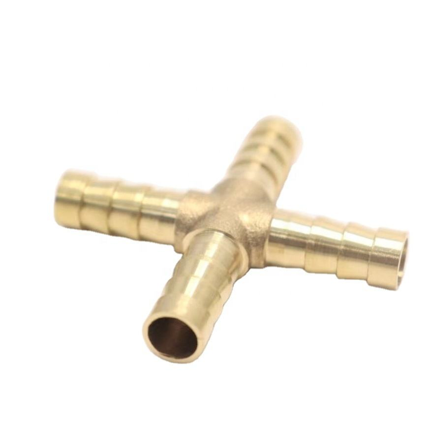 Full Casting Brass Fittings for Pipe Connect Hose Barb Fittings 3-Way & Cross General Usage