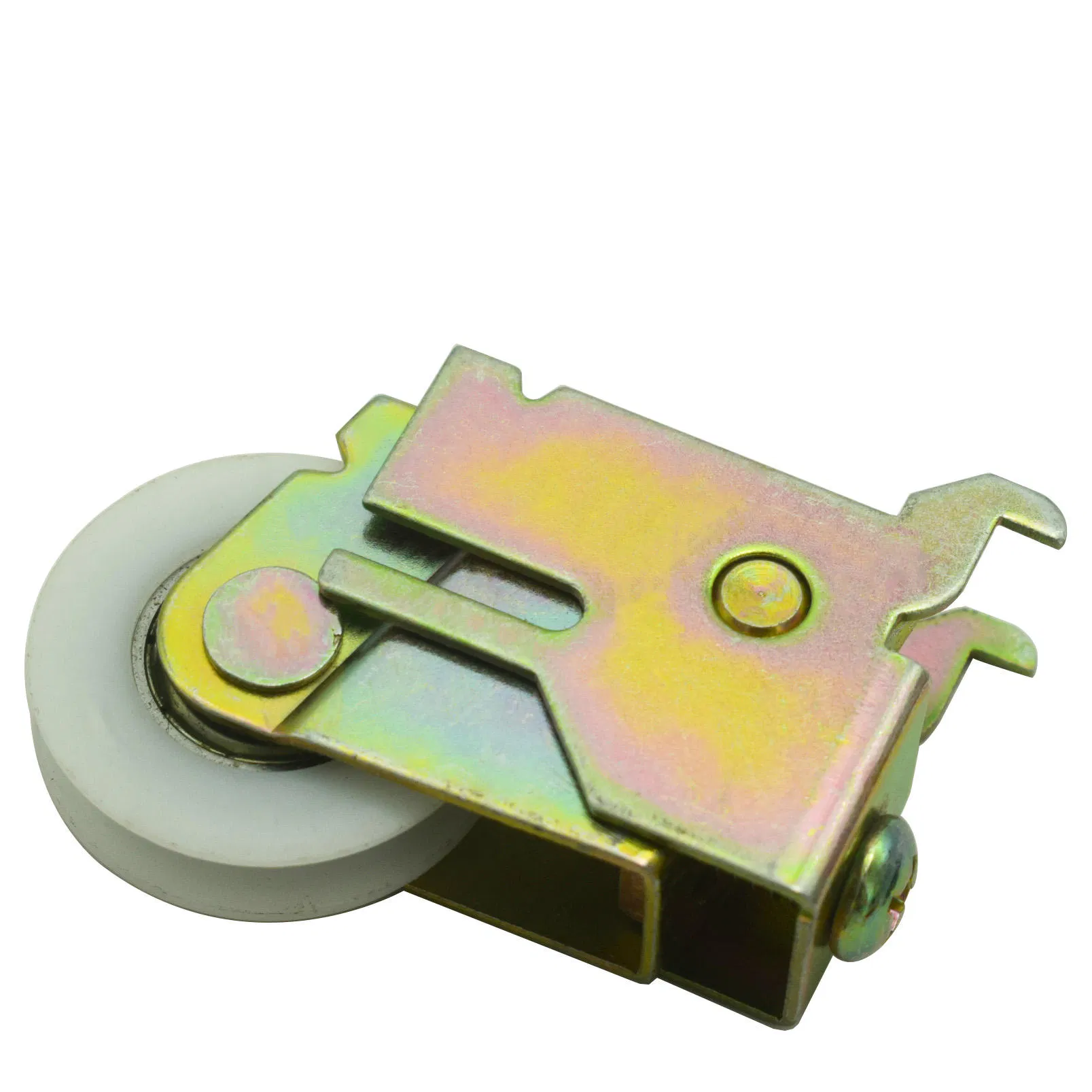 Factory Price Sliding Door Roller Assembly with One White Plastic Wheel for Home