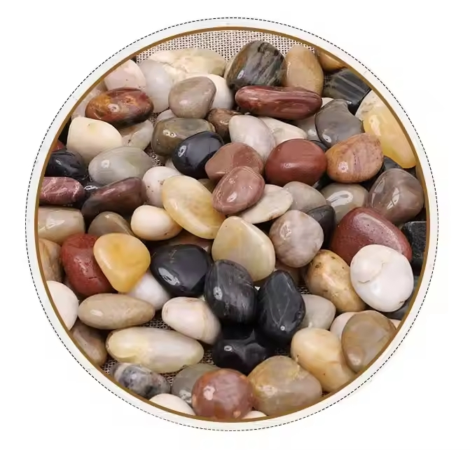 Natural Decorative Polished Mixed Color Pebbles Gravel