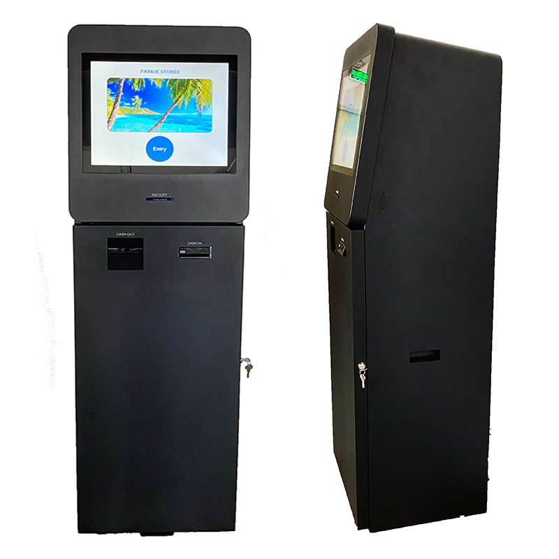 Cash Acceptor and Recycle Touchscreen ATM Accept Banknotes and Dispense Coin Rolls Bank Machine ATM
