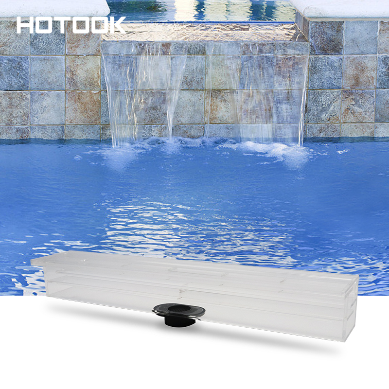 Swimming Pool Accessories Water Curtain Garden Outdoor Wall Fountain Waterfall with LED Strip