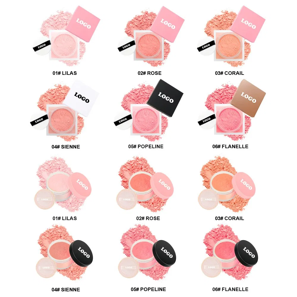 Loose Powder Blush Makeup Vegan Pigment Blush Private Brand