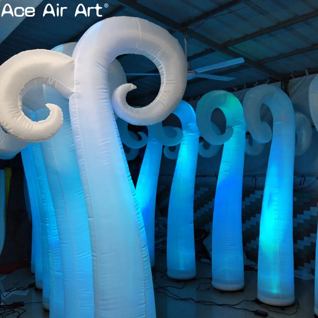 Customized Light-up Inflatable Sheep Horns Decoration with LED for Commercial Activities