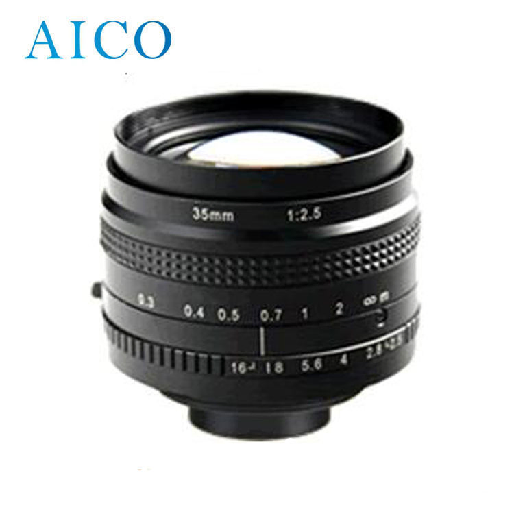 Объектив 35mm F2.5 M42 с низкими искажениями для машинного зрения