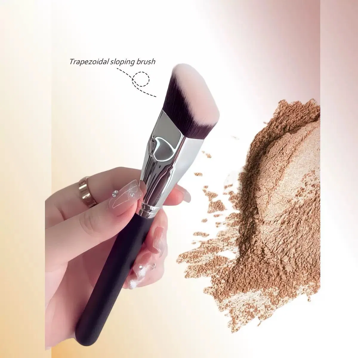 Angled Foundation Brush, Trapezoidal Magic Contour Brush, Flawless Concealer Makeup Brush
