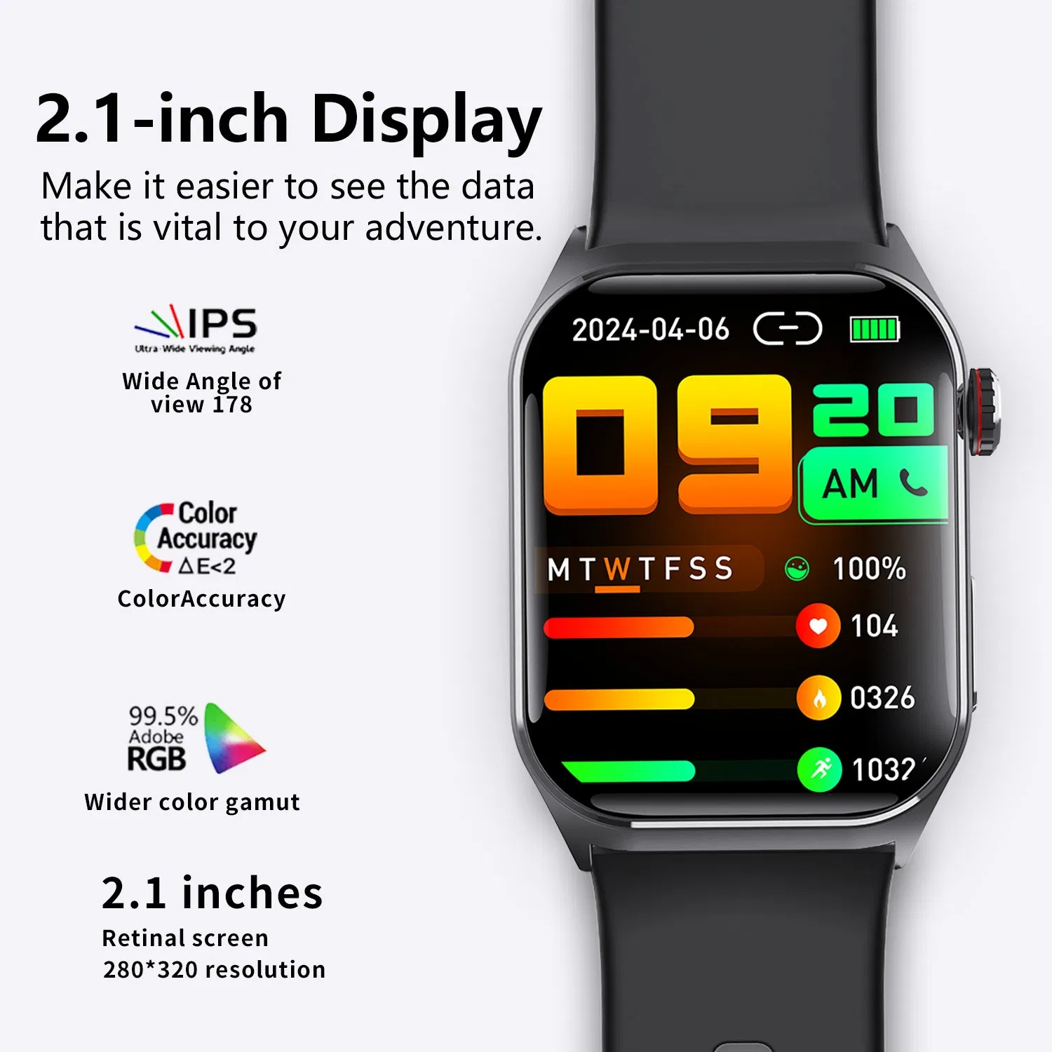 Smart Watch with Blood Pressure Monitor, Heart Rate & Sleep Tracking, Sos Fall Detection, Voice Broadcast, Air Pump Health Smart Watch for Seniors