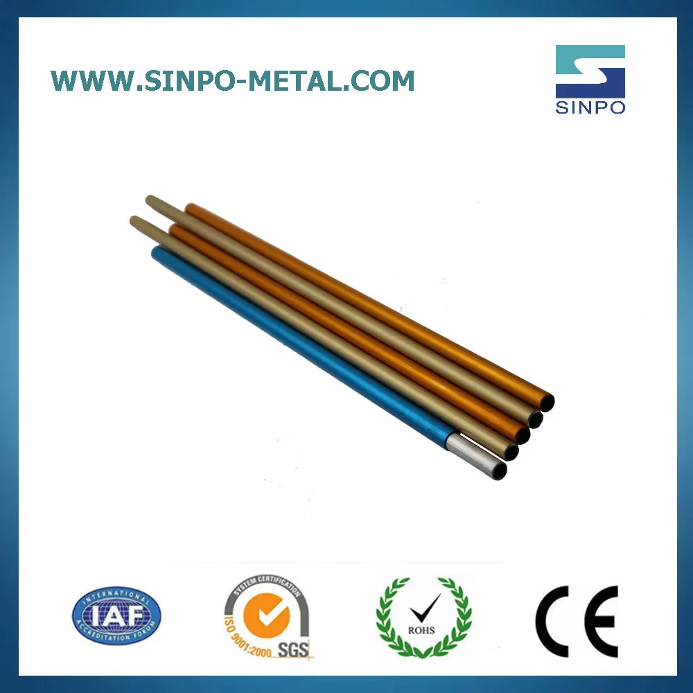 Anodized Aluminum Telescopic Pole Telescoping Aluminum Tent Poles