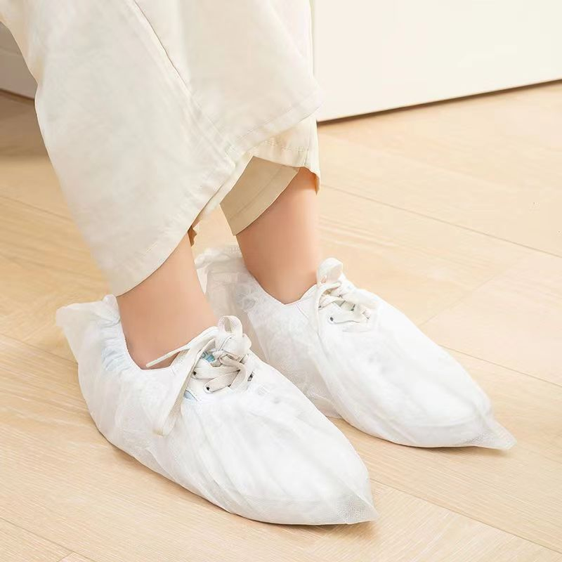Disposable Thickened Non-Woven Fabric Waterproof White Shoe Cover (WHP-NCO-009)