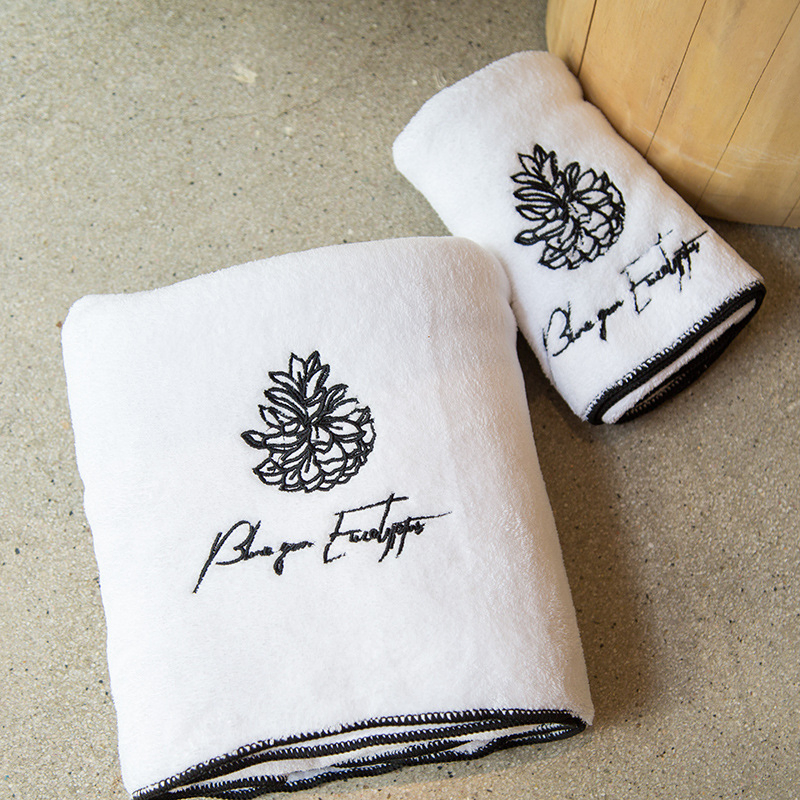 Wholesale Microfiber Soft High Grade Super Absorption Coral Fleece Bathtowel Set