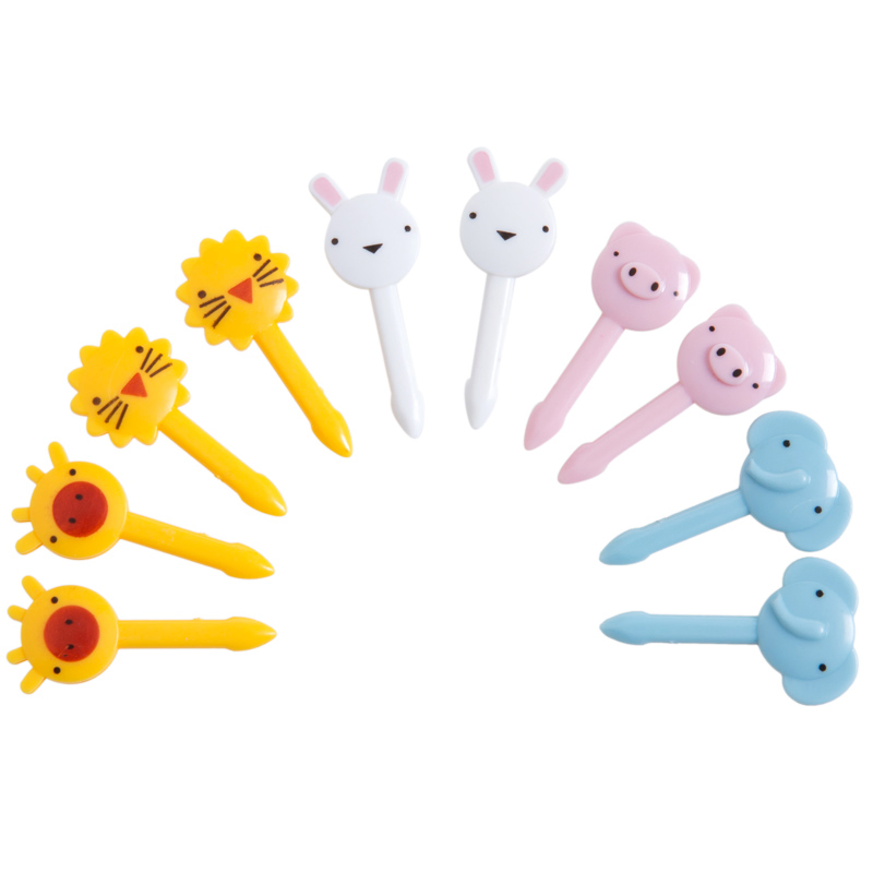 Aohea Food Picks Fruit Forks Kids Skewers Kids Plastic Mini Forks for Kids